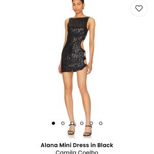 Black sequins cutout dress Alana mini dress by  Camila coelho